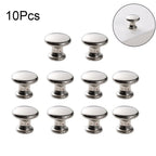 10Pcs Antique Pull Handle Knob for Kitchen Cabinet Drawer Door (Silver)