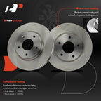 Front Disc Brake Rotors & Ceramic Pads for Nissan Sentra (2013-2017)