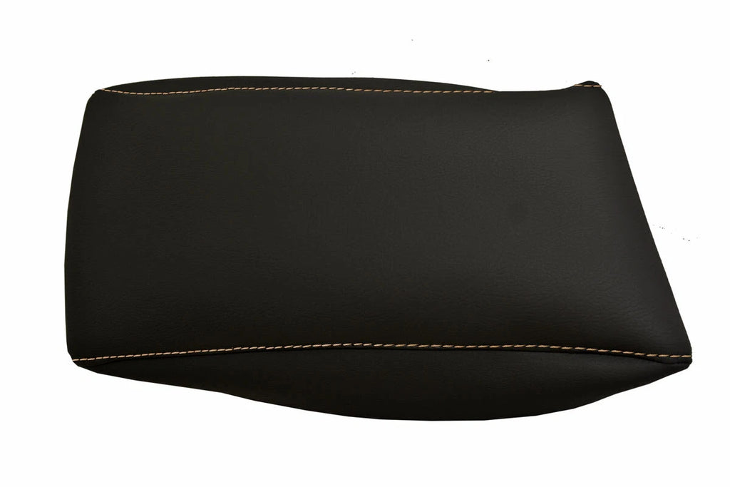 Leather Center Console Lid Armrest Cover for BMW X3 (2003–2010) Beige Stitch