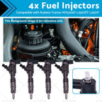 4X Fuel Injectors for Kubota Tractor MX5200F L3301DT L3301F (0445110775)