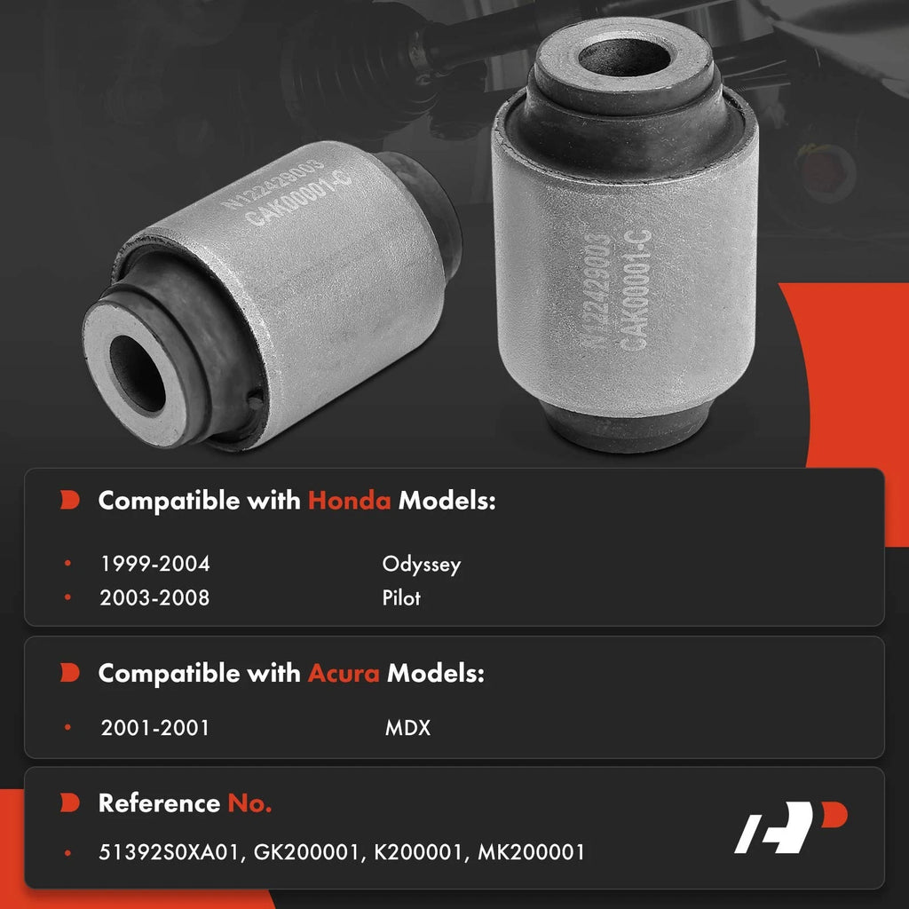2X Front Lower Control Arm Bushing for Honda Pilot Odyssey MDX (2003-2015)