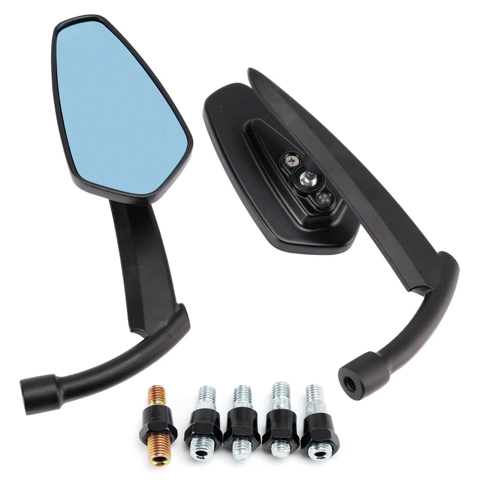 Custom Black Bladeshape Mirrors for Yamaha Chopper Raider Midnight (2006–2019)