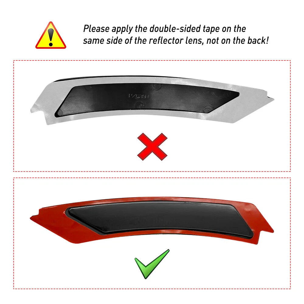 Pair Front Bumper Reflectors for BMW E90 E91 LCI (2009â2011) Amber