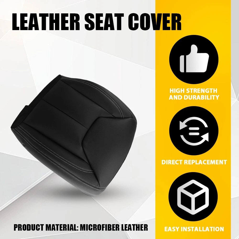 Driver Bottom Seat Cover for Jeep Wrangler (2013–2017) Microfiber Leather EXV