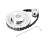 Set of 2 Synchronous Pulleys 20T 80T for 8mm 10mm Bore 200mm Belt