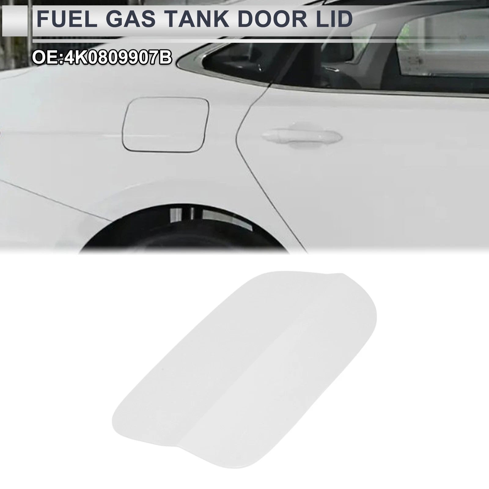 Fuel Tank Door Cap for Audi A6 (2019–2024) Fuel Filler Flap Cover White