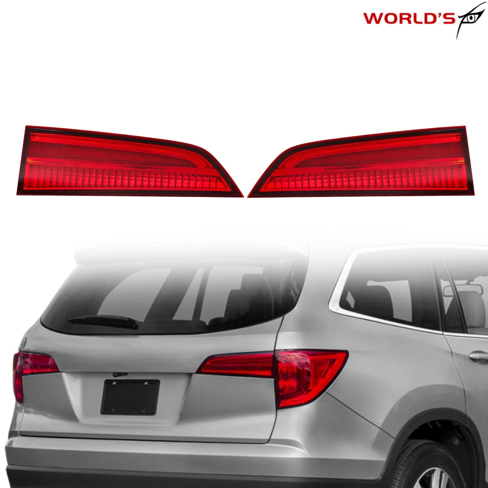 Set of 2 Halogen Tail Lights for Honda Pilot (2016–2018)