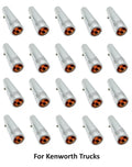Amber Toggle Switch Extensions 2-1/4in Chrome Metal for Kenworth (Set) (1970–1980)
