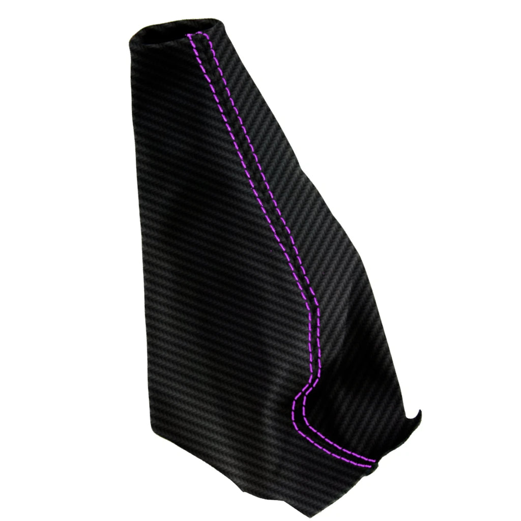 E Brake Boot Cover for Ford Escape (2005–2007) Purple Stitch PVC Carbon