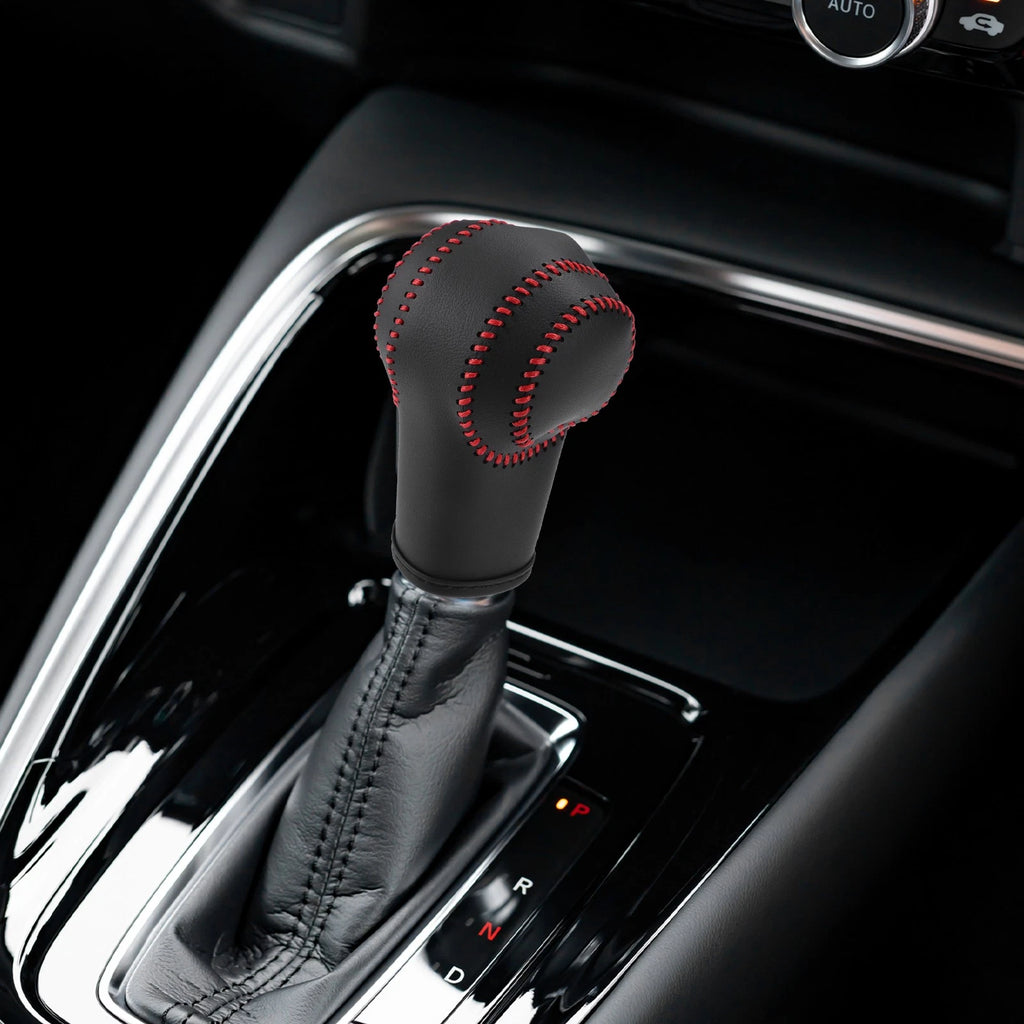 Gear Shifting Knob Cover Trim for Nissan Rogue (2008–2013) Black Red