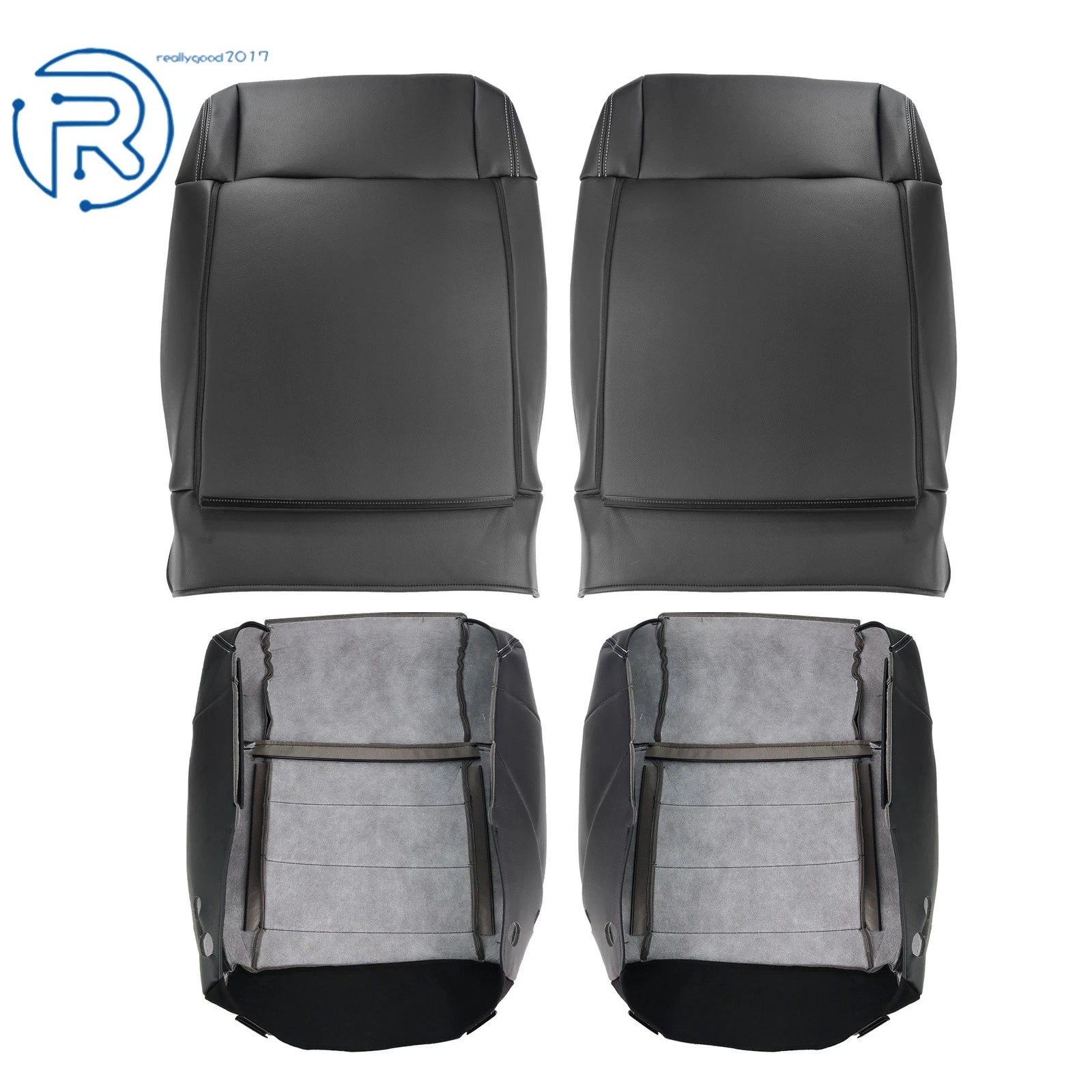 Set of 2 Leather Seat Covers for Jeep Wrangler (2007-2012)