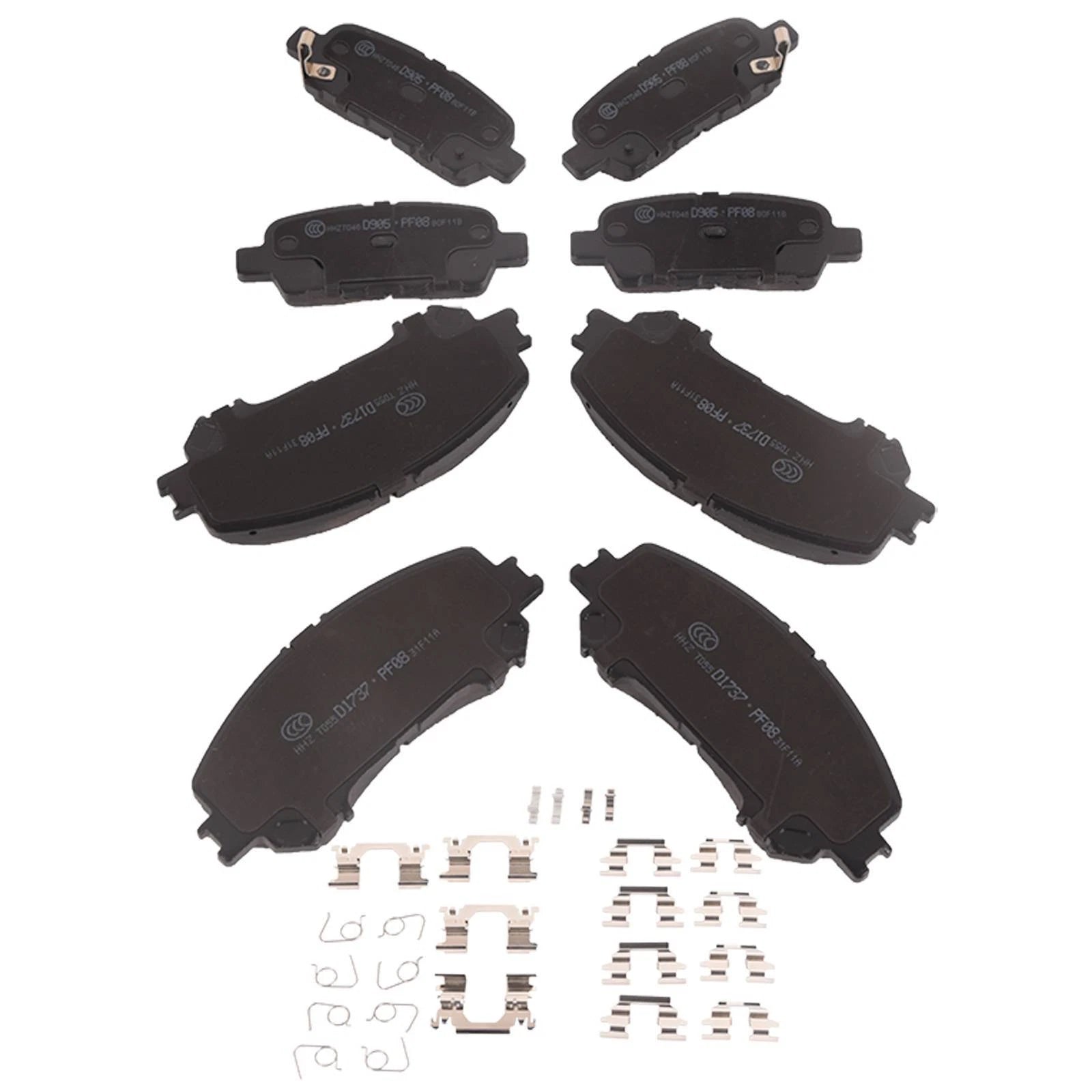 Set of 4 Ceramic Disc Brake Pads for Nissan Rogue Sport (2014–2020)