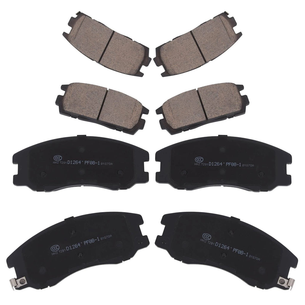Front & Rear Brake Ceramic Pads for Chevy Equinox Pontiac Torrent (2005–2009)