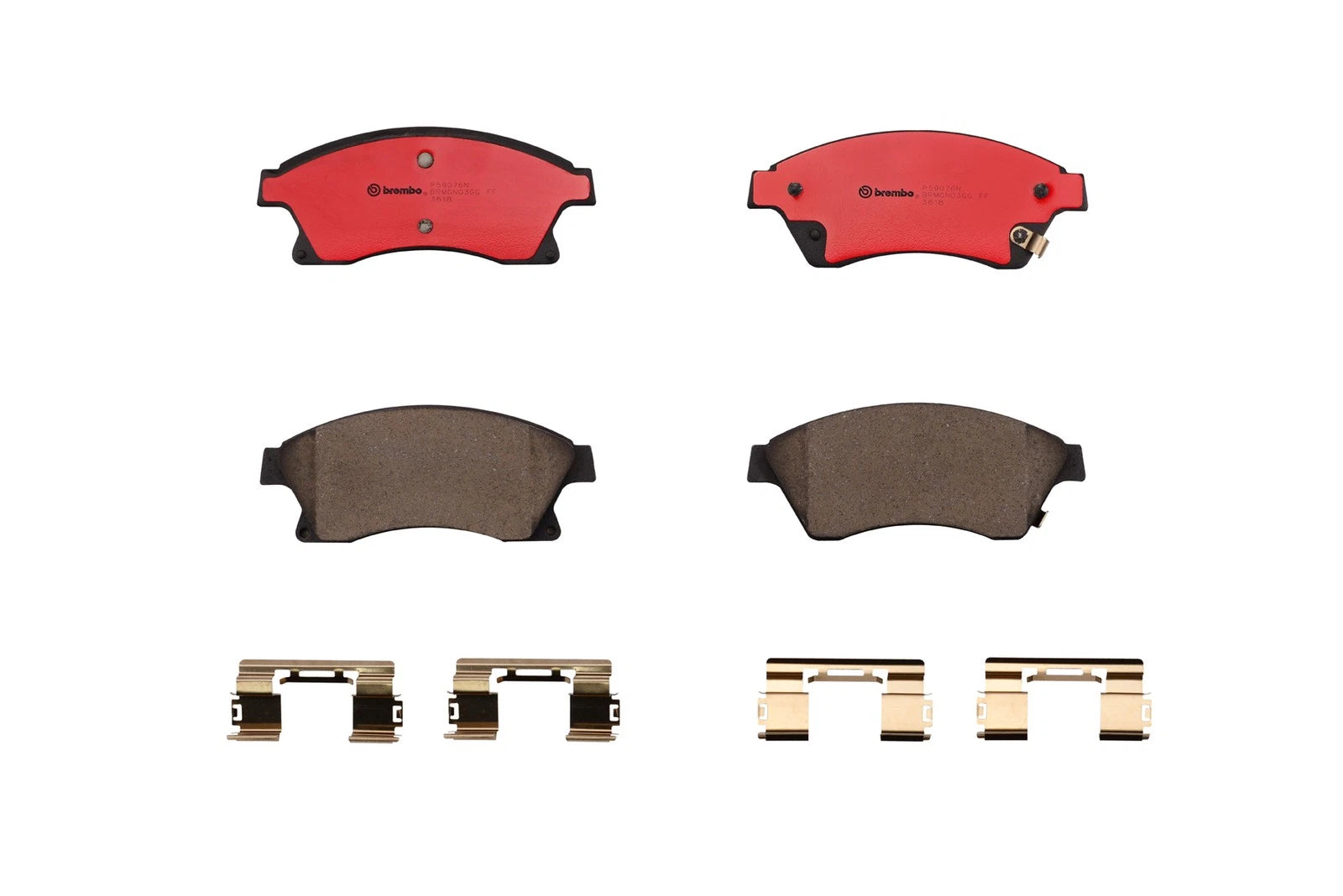 Set of 4 Brembo Front NAO Ceramic Brake Pads for Chevrolet Cruze (2016–2019)