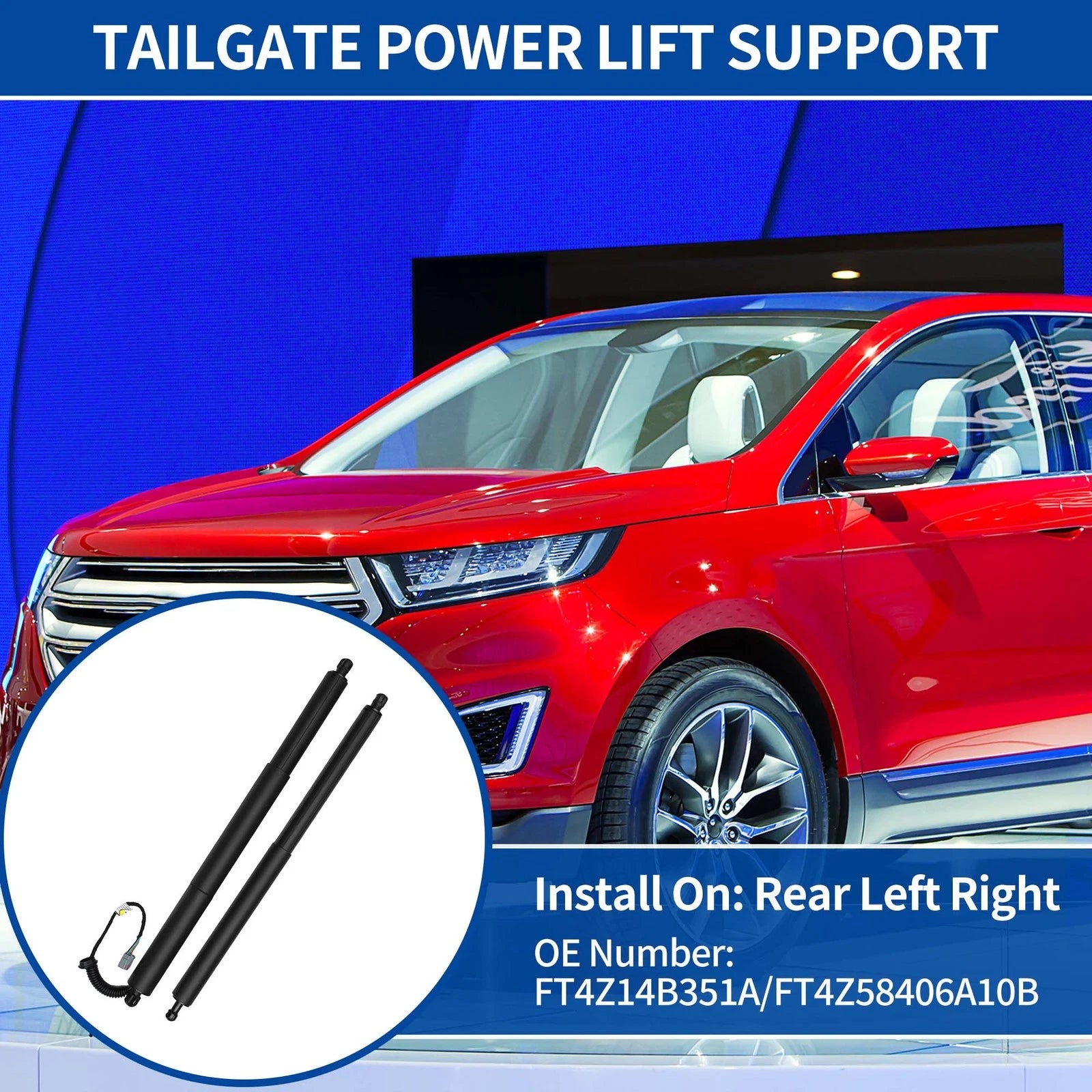 Set of 2 Rear LH RH Tailgate Power Lift Supports for Ford Edge (2015–2018) No.FT4Z14B351A