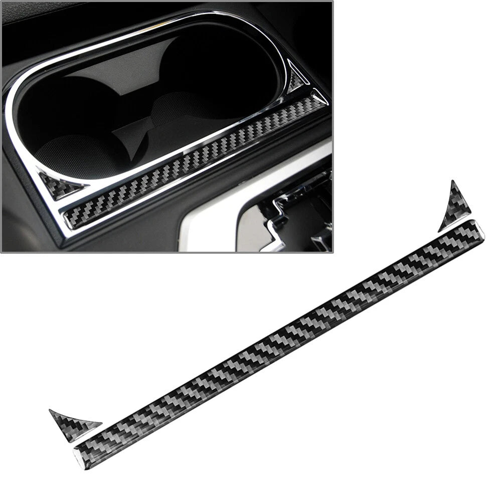 RHD Carbon Fiber Cup Holder Panel Trim for Toyota Tundra (2014–2021)