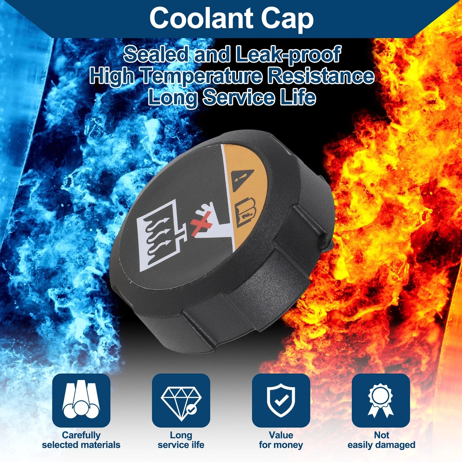Coolant Cap for Hyundai Tucson Elantra Veloster Kona, Kia Niro (No. 25330D3000)