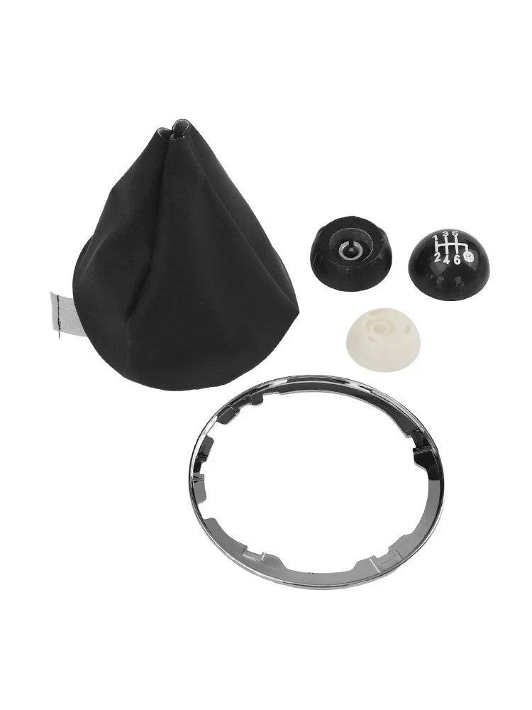 Gloss Black and White / Shift Knob for Fiat 500 (2012–2018)