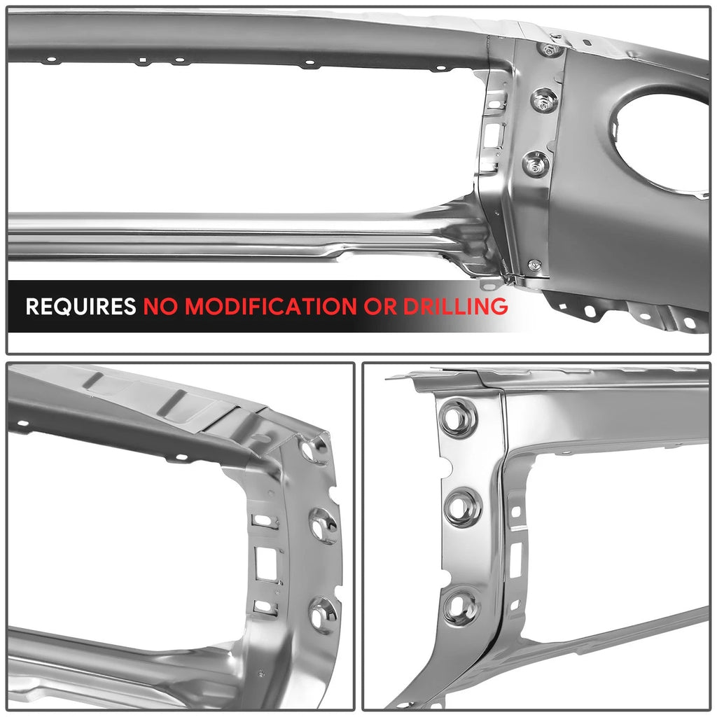 Chrome Steel Front Bumper Face Bar for Toyota Tundra (2007–2013)