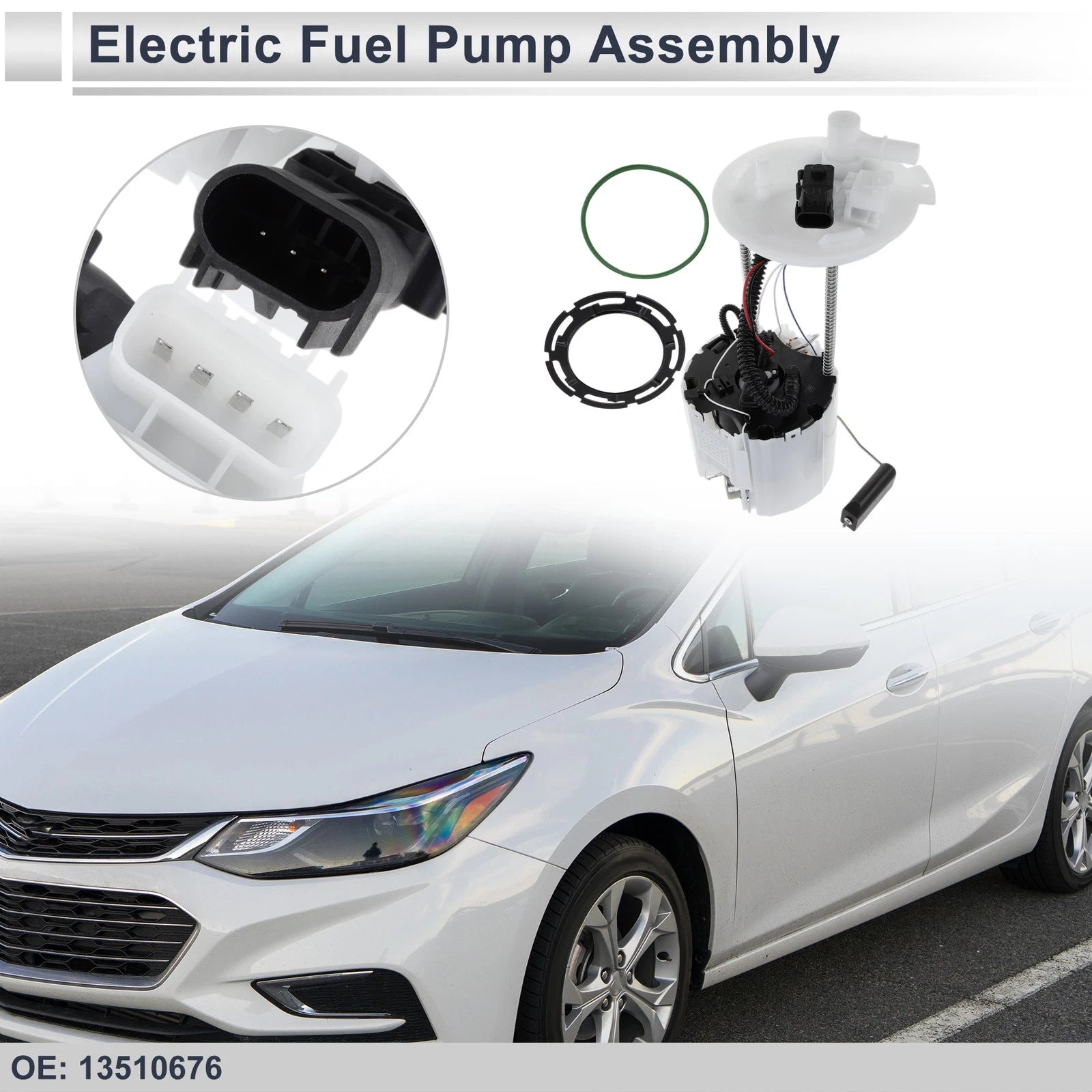 Fuel Pump Assembly for Chevy Cruze (2016–2017) L4 1.4 Gas No.13510676