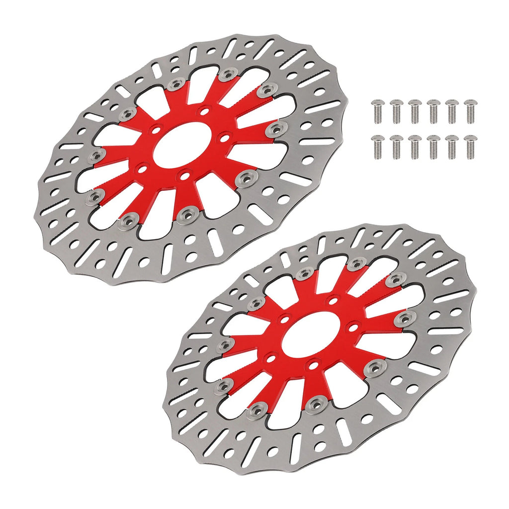 Pair of Floating Front Brake Rotors for Harley Trike (2009–2019)