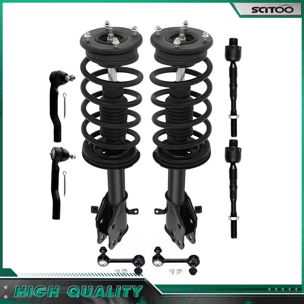 Set of 4 Front Struts Sway Bars Tie Rods for Ford Edge Lincoln MKX (2007–2010)