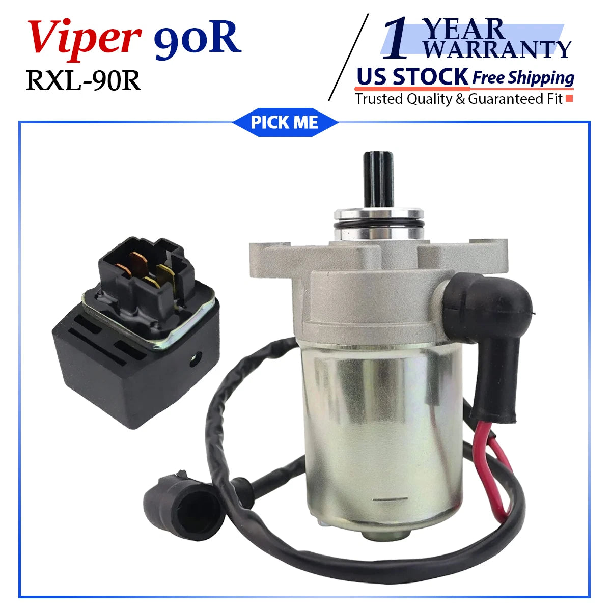 Starter Motor for E-TON RXL-90R Viper 90R (90cc 2-Stroke)