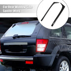 2X Black Rear Window Side Spoiler Wing Trim for Volkswagen Golf 7 (2014–2018)