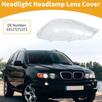 1 Pc Headlight Lens Cover for BMW X6 (2008–2014) No. 63117271371 Clear