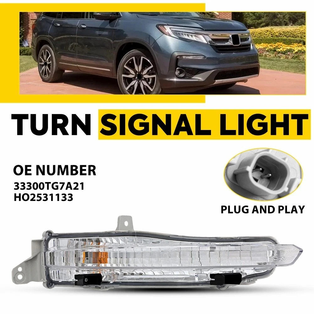 Clear Halogen Right Turn Signal Light for Honda Pilot (2019–2022) EXV