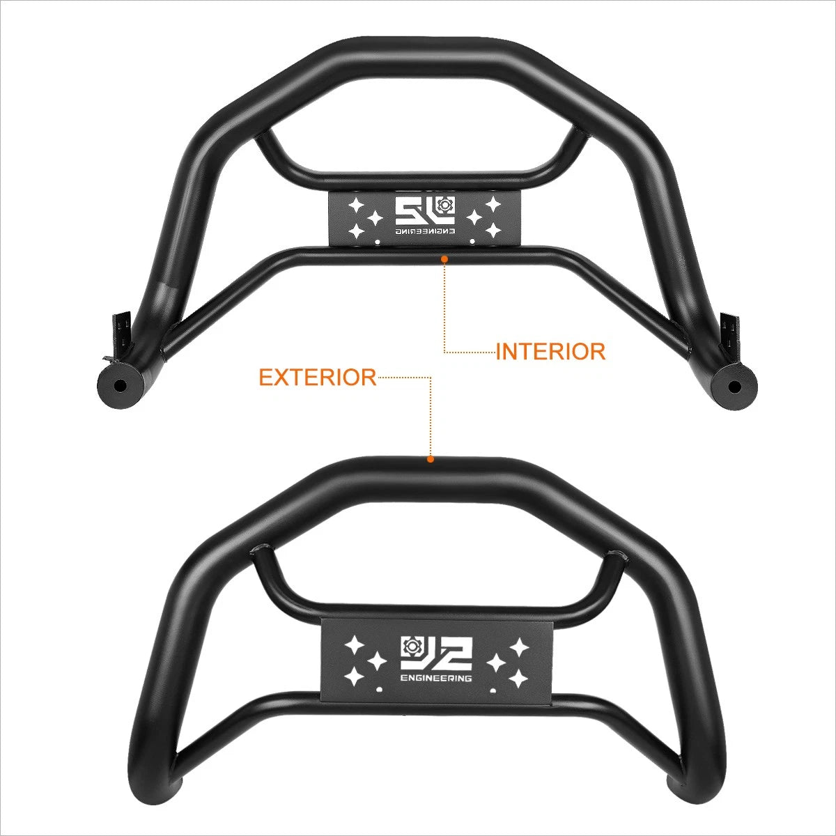 J2 Carbon Steel Bull Bar Front Bumper Grille Brush Guard for Toyota Tacoma (2005–2022)
