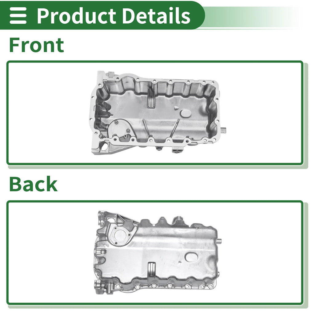 1 Pc Engine Oil Pan for Volkswagen Polo (2014–2017) No.06F103603 Aluminum