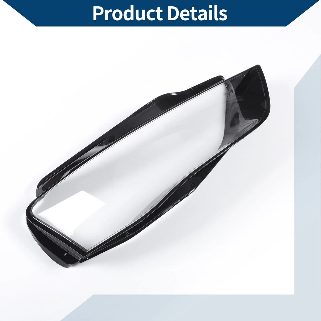 1 Pc Headlight Lens Cover for Audi (2009–2012) No. 8K0941044E Black