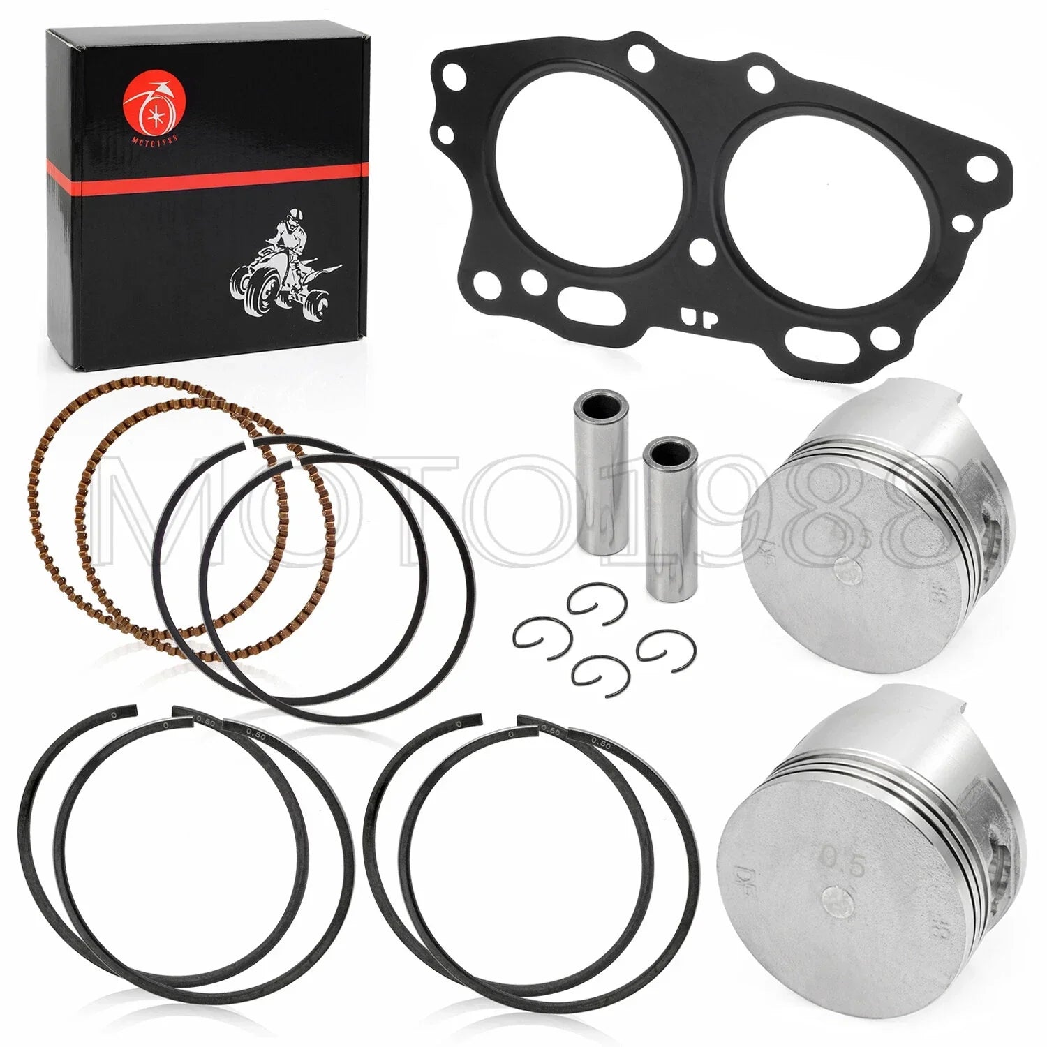 Piston Kit 295cc 64.50mm oversize for EZGO Golf Cart MCI Robin