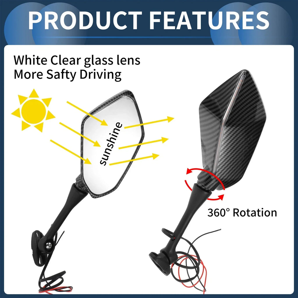 Rear View Mirrors for Suzuki GSX-R600 GSX-R750 2003-2017 Aluminum (2 x)