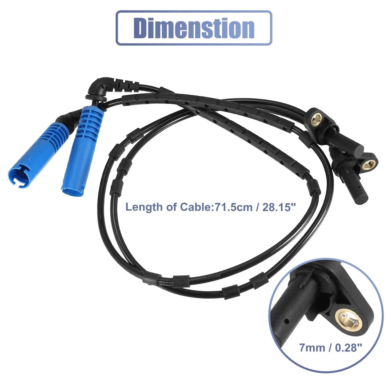 Rear Left & Right ABS Wheel Speed Sensor for BMW X3 (2004-2010)