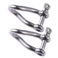 Stainless Steel Twisted Shackle with Screw Pin 8mm 10mm 12mm for Marine Duty