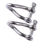 Stainless Steel Twisted Shackle with Screw Pin 8mm 10mm 12mm for Marine Duty
