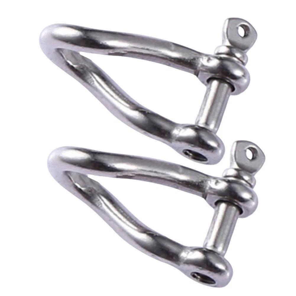 Stainless Steel Twisted Shackle with Screw Pin 8mm 10mm 12mm for Marine Duty