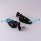 7/8" Handle Bar End Rear View Mirror Black for Honda Yamaha Motorcycle