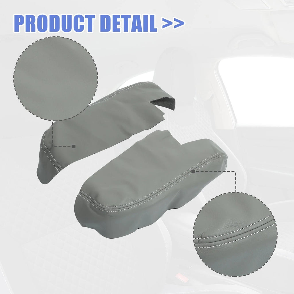 1 Pair Front Door Armrest Cover Pad for Honda Ridgeline (2006–2014) Gray