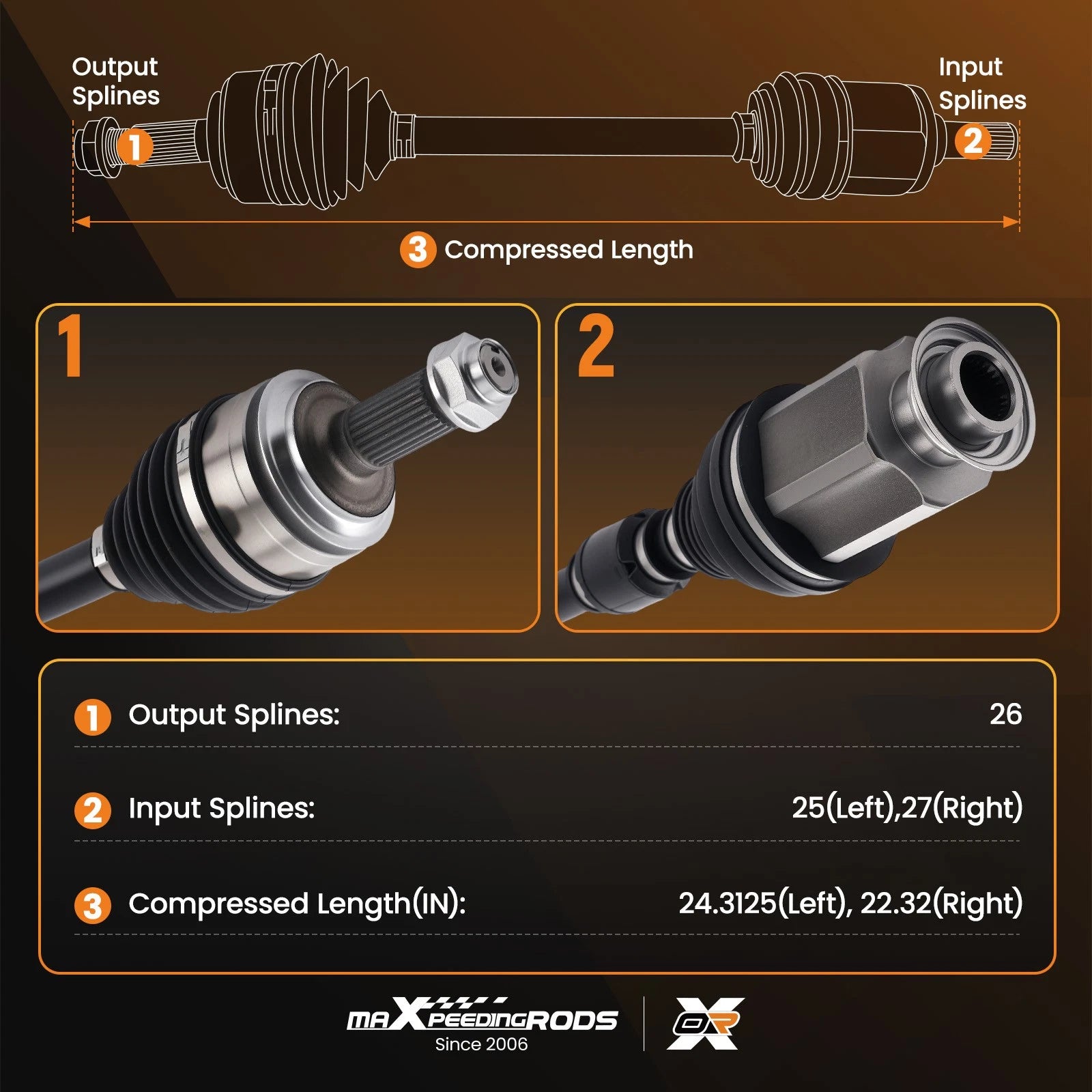 Drive Shaft for Honda Civic EX-L 1.8L (2014–2015)