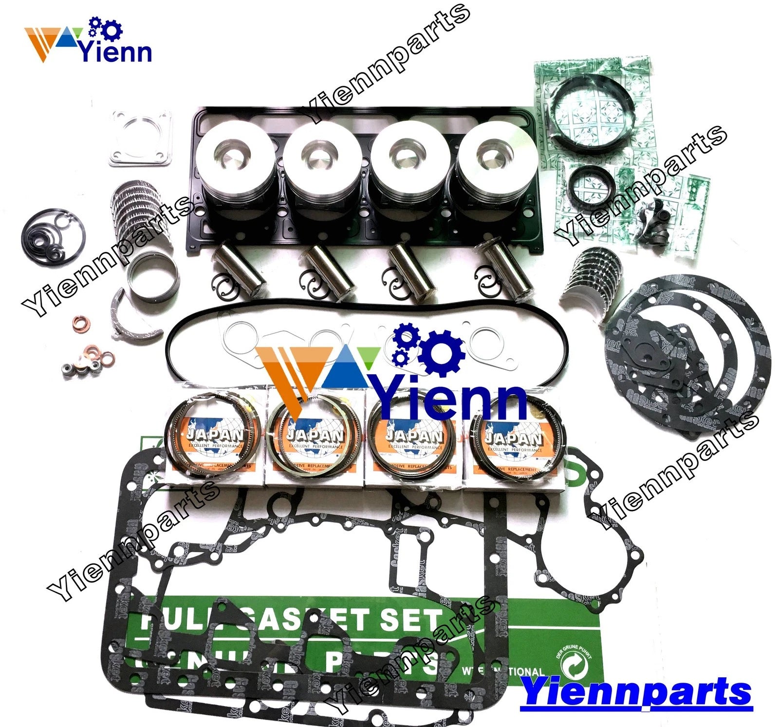 Crankshaft Rod Overhaul Rebuild Kit for Kubota Bobcat S150 S130 S160 (V2203M-DI)