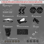Engine Button Ring Tissue Holder for Black Bling Rhinestone Decor Kit (-)