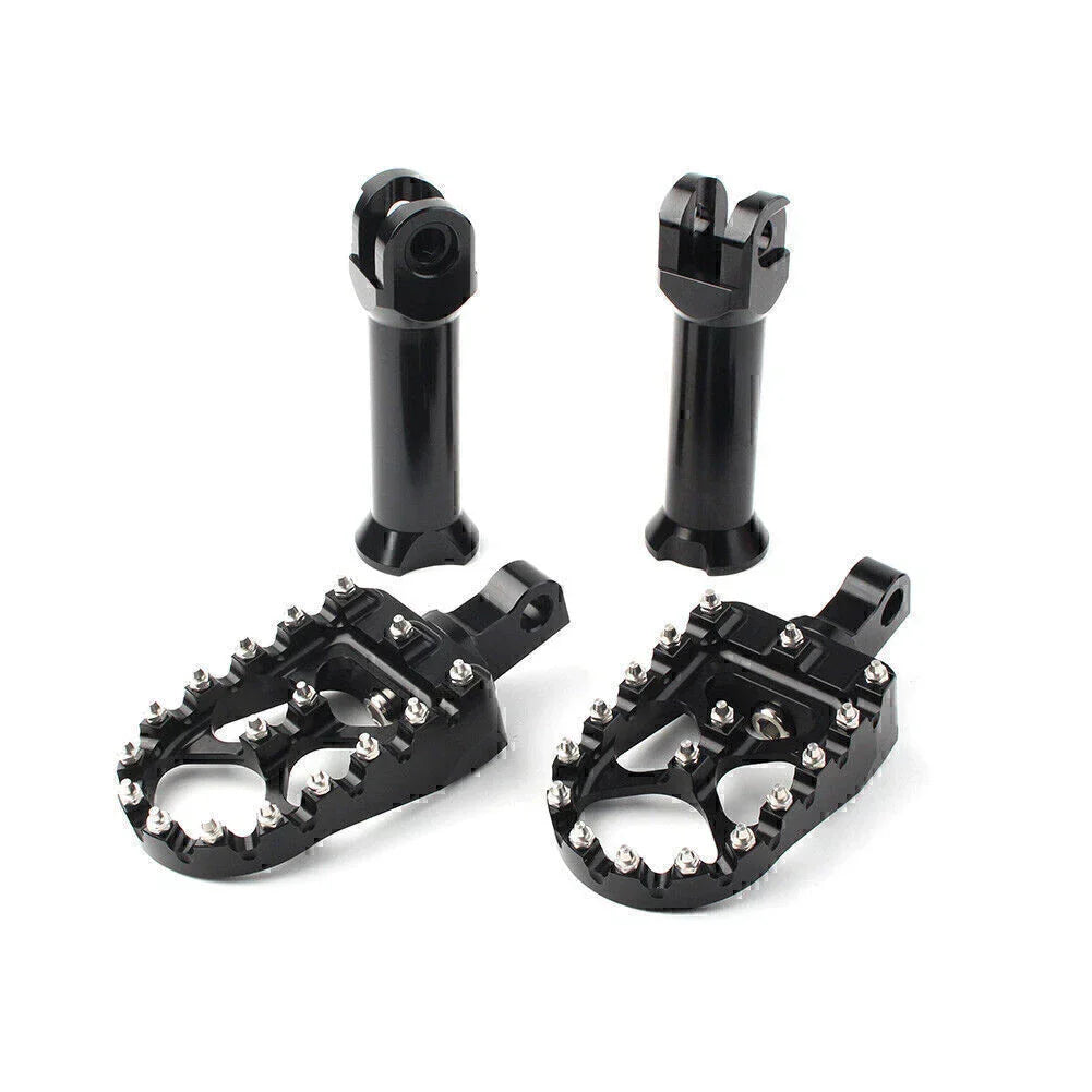Black Rear Passenger Foot Pegs with Bracket for Harley Softail Street Bob (2018-2020)