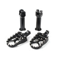 Black Rear Passenger Foot Pegs with Bracket for Harley Softail Street Bob (2018-2020)