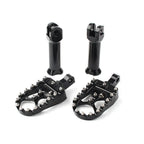 Black Rear Passenger Foot Pegs with Bracket for Harley Softail Street Bob (2018-2020)