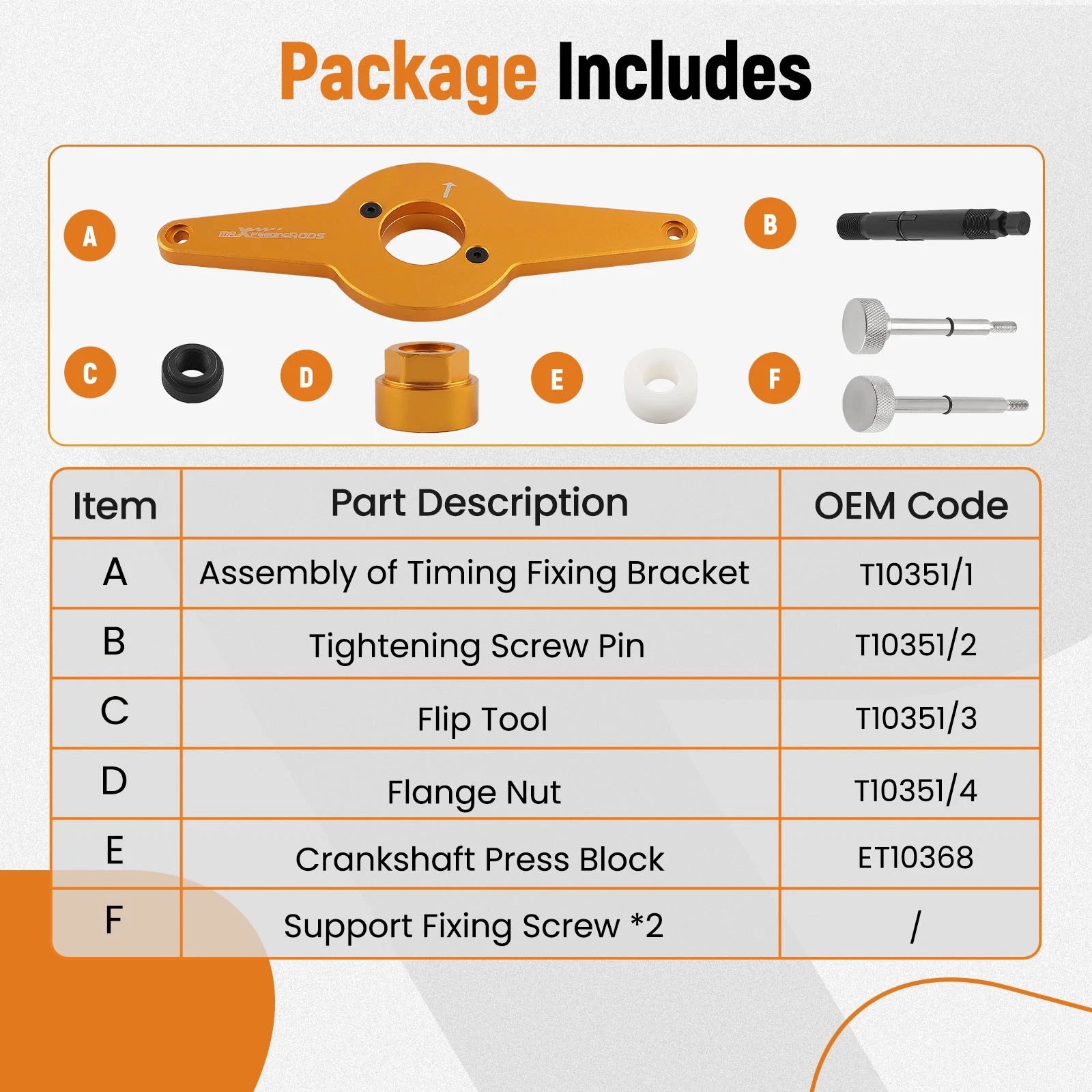 Crankshaft Pulley Holding Tool T10531 for