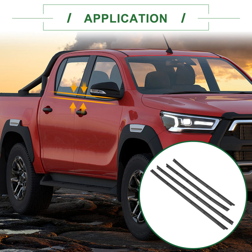 Set of 4 Weatherstrip Window Seal No.681710K010 for Toyota Hilux Vigo (2005–2014)