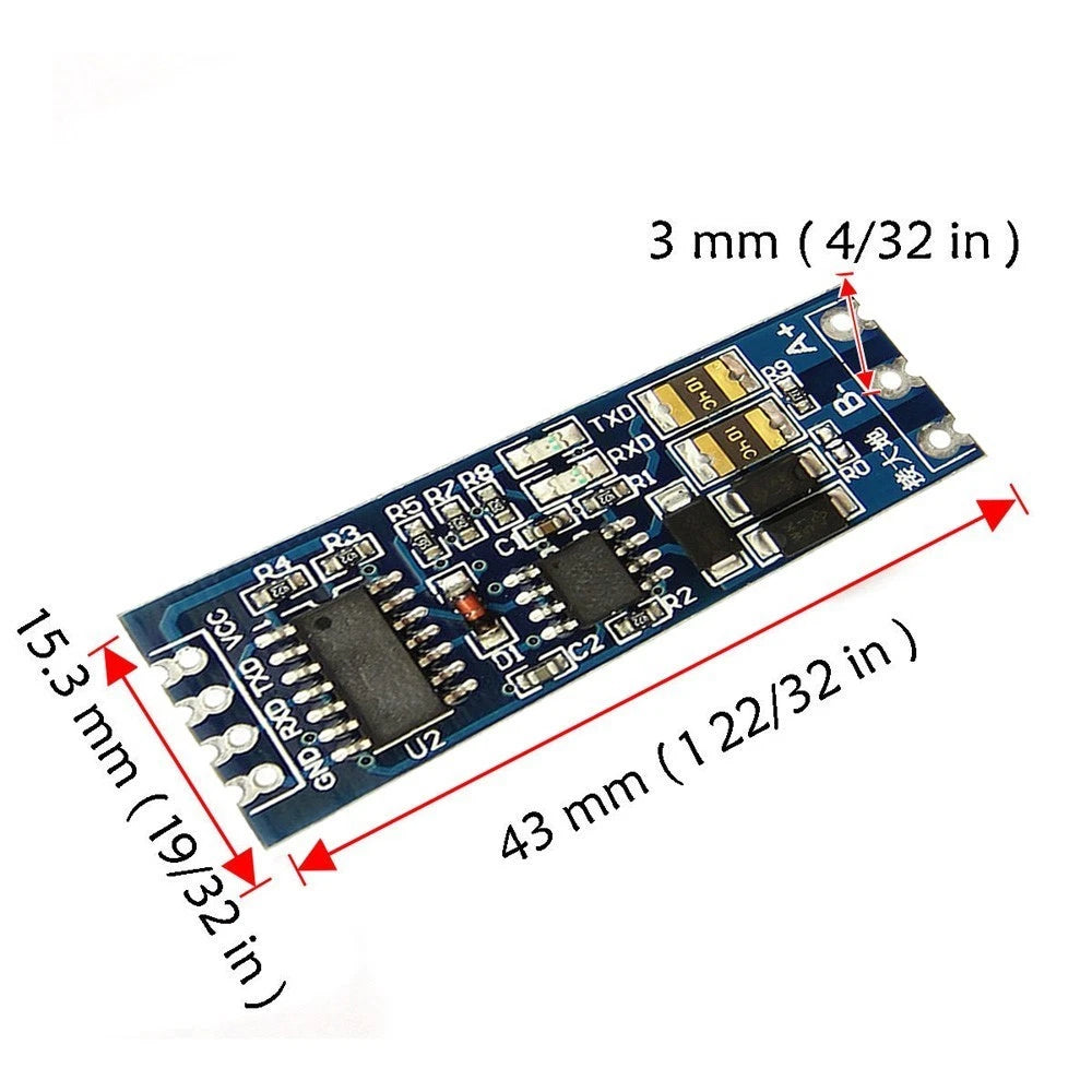 RS485 Converter Module for UART Serial Port (Mutual)